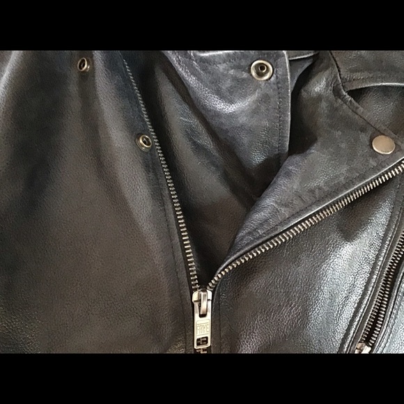 Frye Textured Leather Biker Jacket - Picture 5 of 8